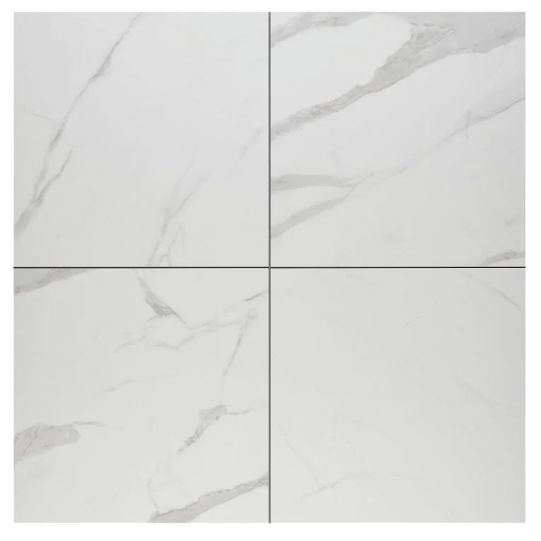Themar Statuario V 1/2x12 Pencil Bullnose Polished Porcelain Trim