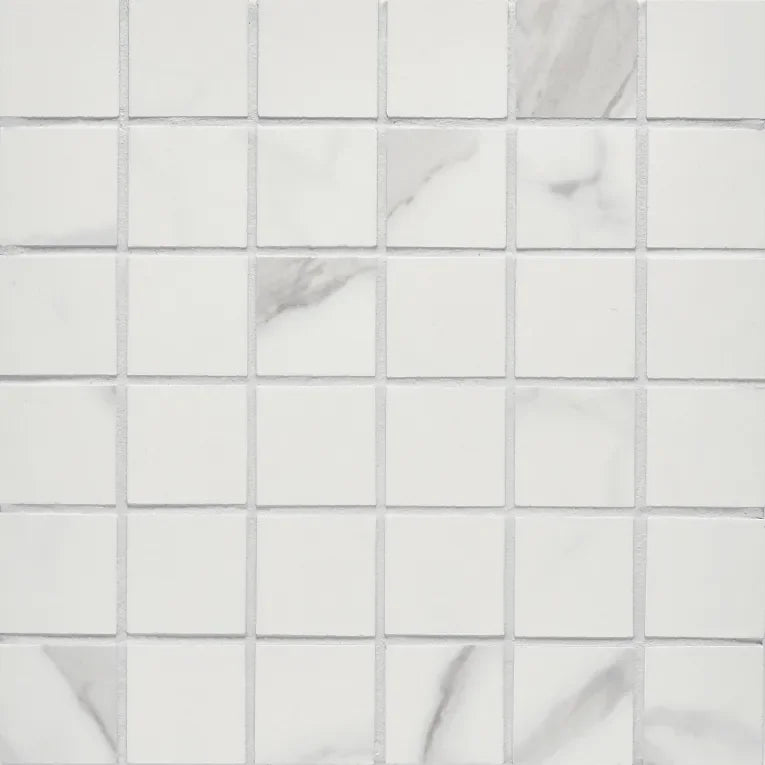 Themar Statuario V 2x2 Polished Porcelain Mosaic