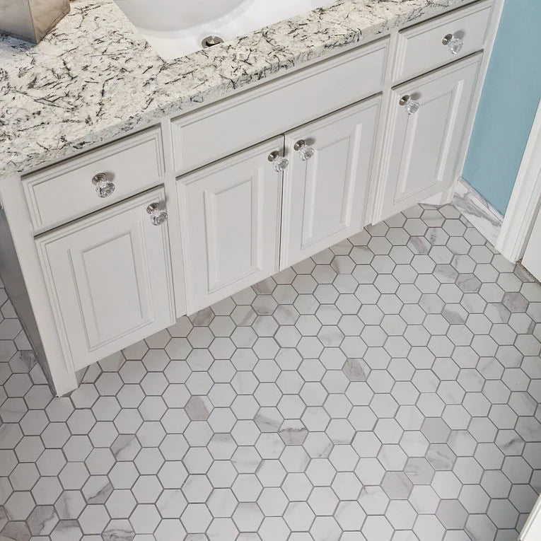 Themar Statuario V 1/2x12 Pencil Bullnose Polished Porcelain Trim