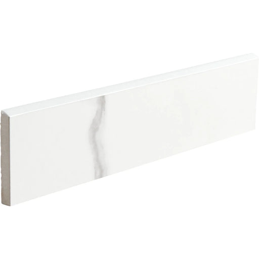 Themar Statuario V 1/2x12 Pencil Bullnose Polished Porcelain Trim