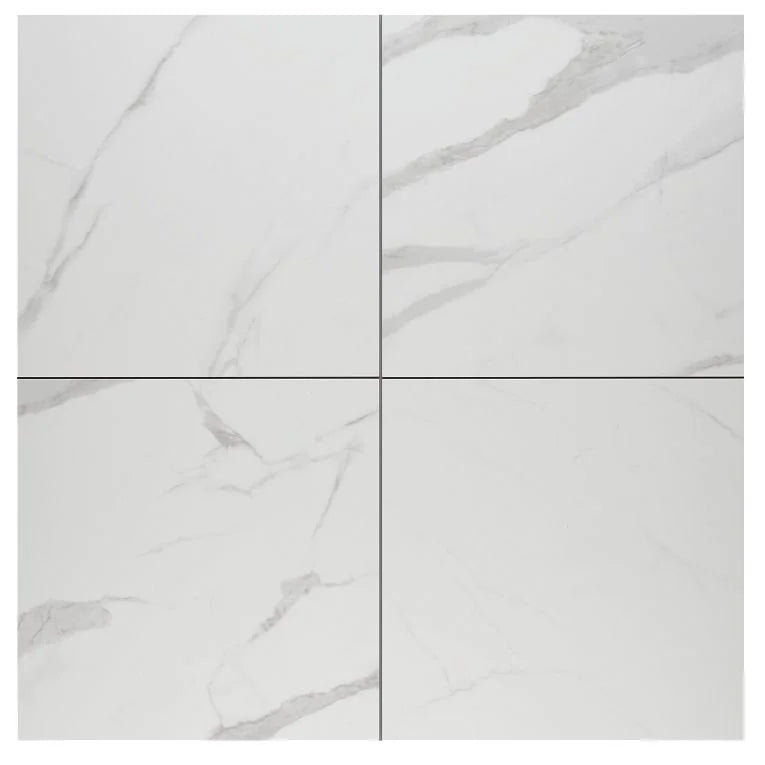 Themar Statuario V 1/2x12 Pencil Bullnose Matte Ceramic/Porcelain Trim