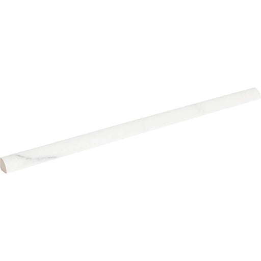 Themar Statuario V 1/2x12 Pencil Bullnose Polished Porcelain Trim