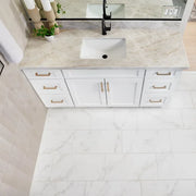 Themar Venato Gold 1/2x12 Pencil Bullnose Matte Marble Look Porcelain Trim