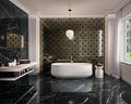 Black & Light Calacatta Rodapie Black 3.7x23.6 Polished Porcelain Trim