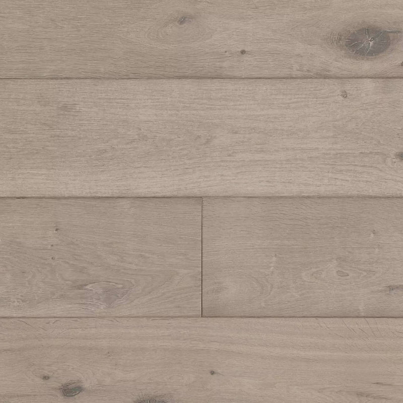 Close-up of Timbertop Mauritius 9.5x96 6 mm European oak engineered hardwood showing natural wood grain and knots.