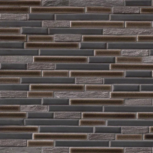 Titan Interlocking Pattern Misc. 0.31 Inch Porcelain Stone Blend Mosaic Tile