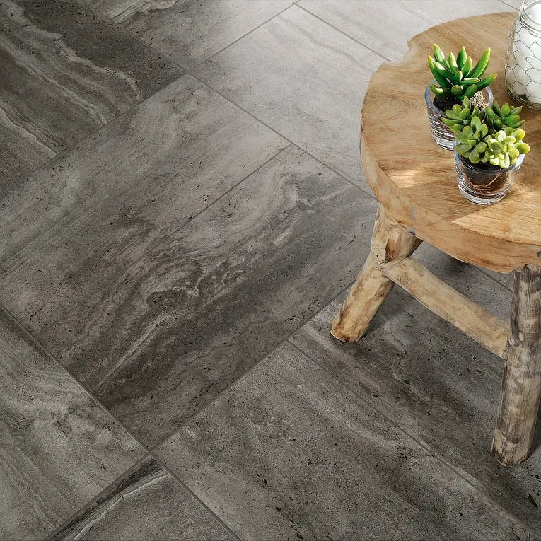 Tivoli Nero 3x12 Surface Bullnose Porcelain Trim