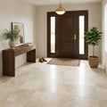 Torreon Stone 18x18 Filled & Honed Travertine Tile — Foyer floor