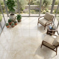Torreon Stone 18x18 Filled & Honed Travertine Tile — Sunroom floor