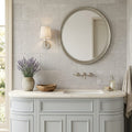 Touques Gris Limestone Tile 12x24 Honed 3/8 inch — Bathroom vanity wall