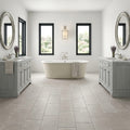 Touques Gris Limestone Tile 12x24 Tumbled 5/8 inch — Bathroom floor