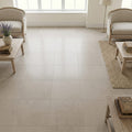 Touques Gris Limestone Tile 18x18 Honed 1/2 inch — Family Room floor
