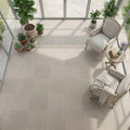 Touques Gris Limestone Tile 18x18 Honed 1/2 inch — Sunroom floor
