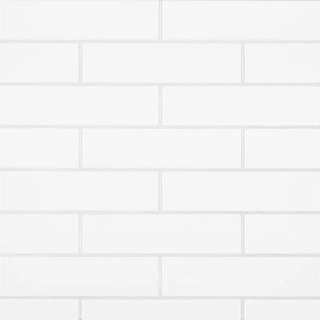 Traditions Ice White 12x3 Bright Gloss Ceramic Tile