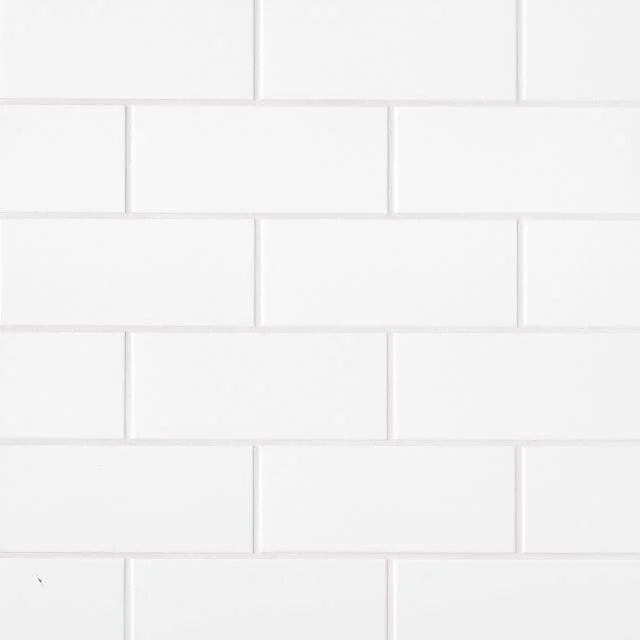 Traditions Ice White 4.25x10 Matte Ceramic Tile