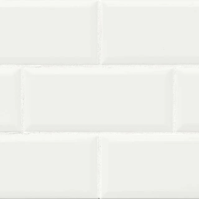Traditions Ice White 4.25x10 Beveled Edge Gloss Ceramic Tile