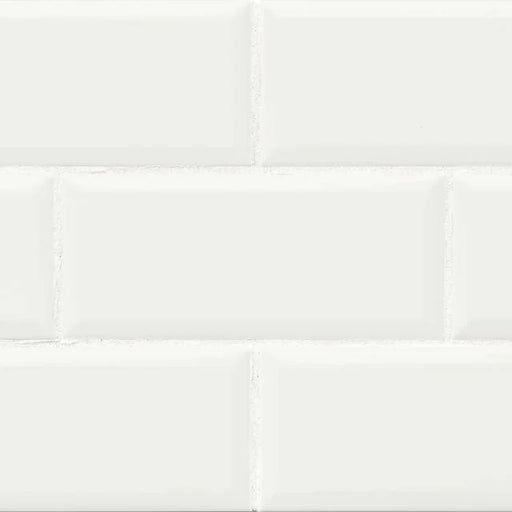 Traditions Ice White 4.25x10 Beveled Edge Gloss Ceramic Tile