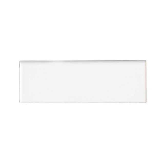 Traditions Ice White 6x2 Bullnose Bright Gloss Ceramic Trim