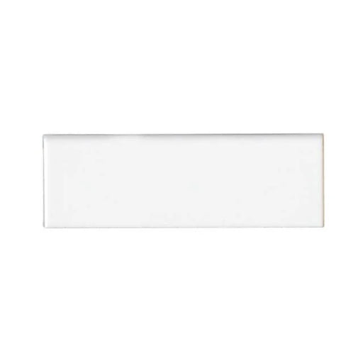 Traditions Ice White 6x2 Bullnose Bright Gloss Ceramic Trim