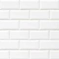 Traditions Ice White 6x3 Beveled Edge Gloss Ceramic Tile