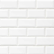 Traditions Ice White 6x3 Beveled Edge Gloss Ceramic Tile