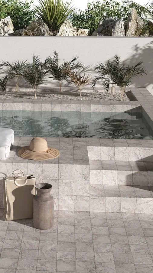 Trav Agrippa 6x6 Porcelain Pool Tile