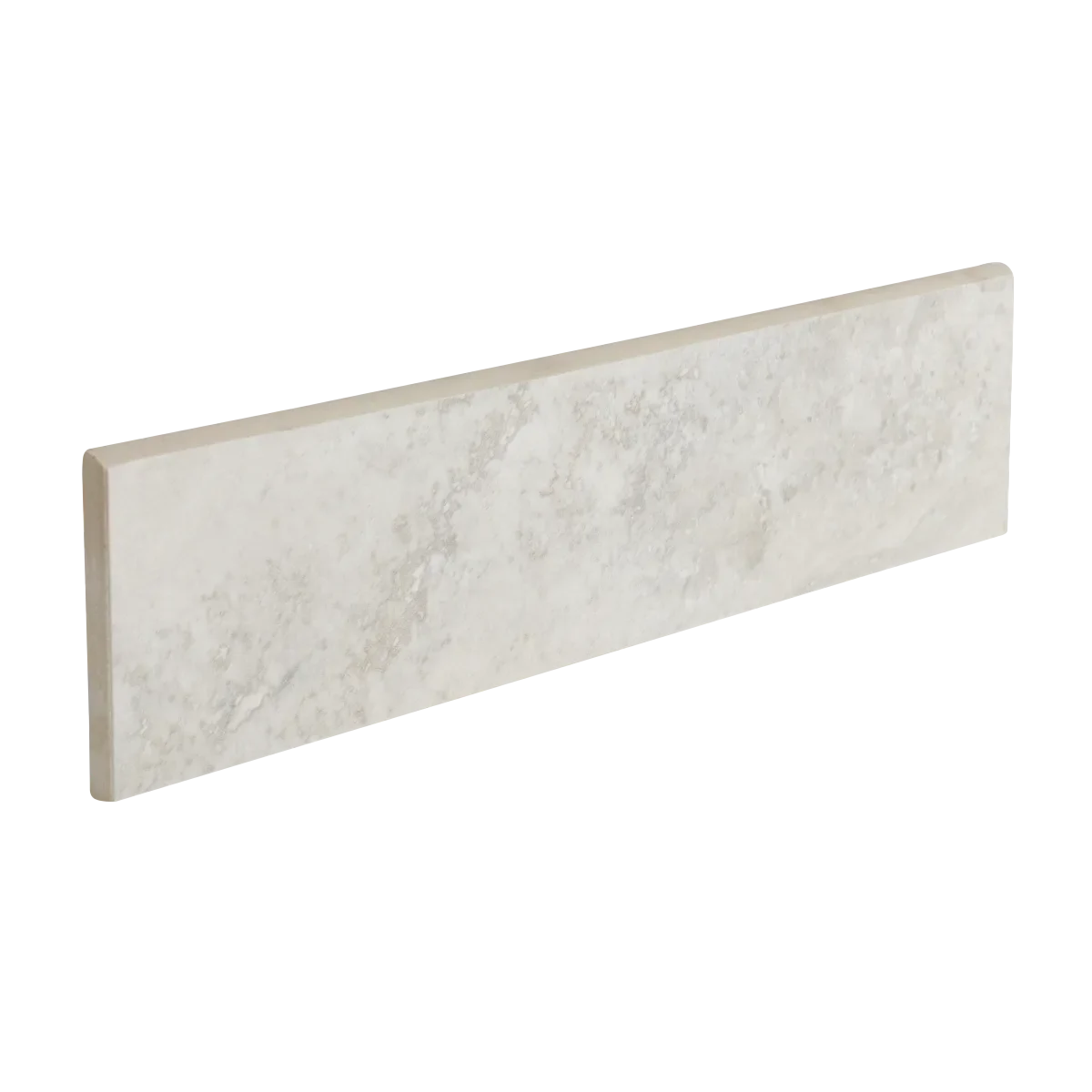 Trav Series Ivory 3x12 Surface Bullnose Matte Porcelain Trim — Solidshape