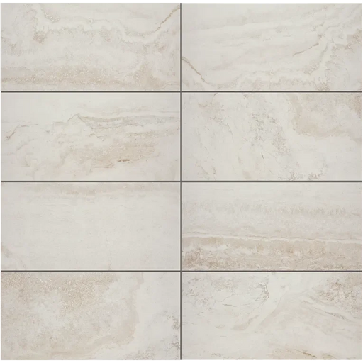 Trav Series Ivory 3x12 Surface Bullnose Matte Porcelain Trim