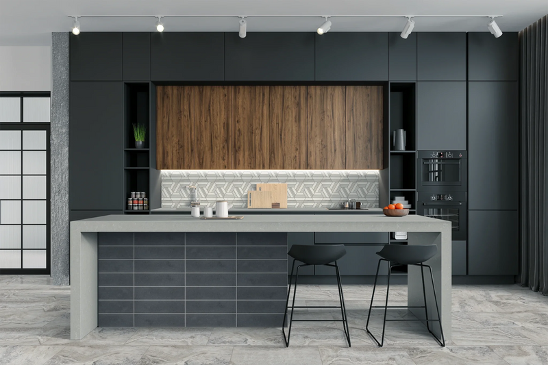 Trav Series Grey 2x2 Matte Porcelain Mosaic