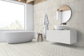 Trav Series Ivory 2x2 Matte Porcelain Mosaic