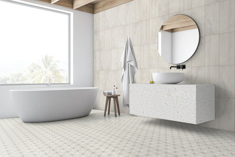 Trav Ivory 12x24 Matte Porcelain Tile
