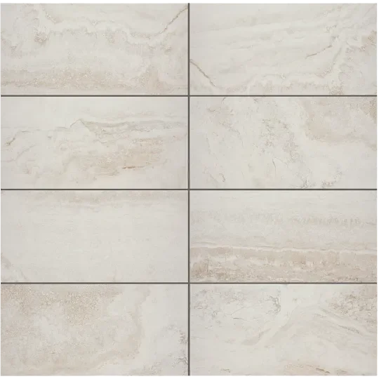 Trav Series Ivory 3x12 Surface Bullnose Matte Porcelain Trim — Solidshape