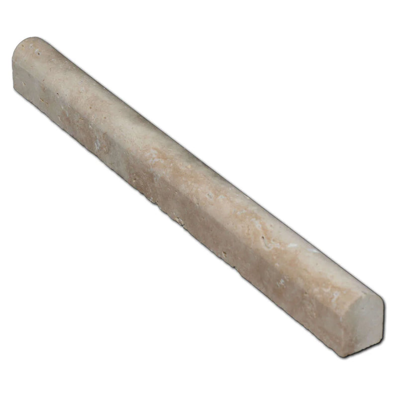 Ivory 0.75x12 Domed Honed Travertine Trim