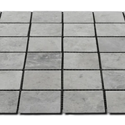 Tundra Gray 12x12 2x2 Tumbled Marble Mosaic