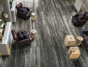 Travertino Black 16x32 Glossy Travertine Look Porcelain Tile