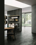Travertino Black 16x32 Matte Travertine Look Porcelain Tile