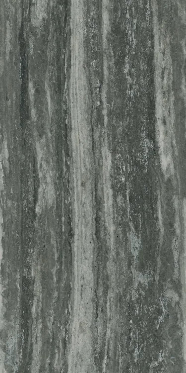 Travertino Black 16x32 Glossy Travertine Look Porcelain Tile