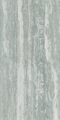 Travertino Grey 24x48 Glossy Travertine Look Porcelain Tile