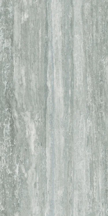 Travertino Grey 24x48 Glossy Travertine Look Porcelain Tile