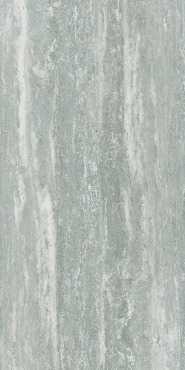 Travertino Grey 24x48 Glossy Travertine Look Porcelain Tile