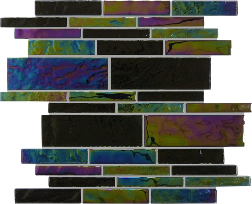 Treasure Blackstone Irregular Random Glass Mosaic Tile