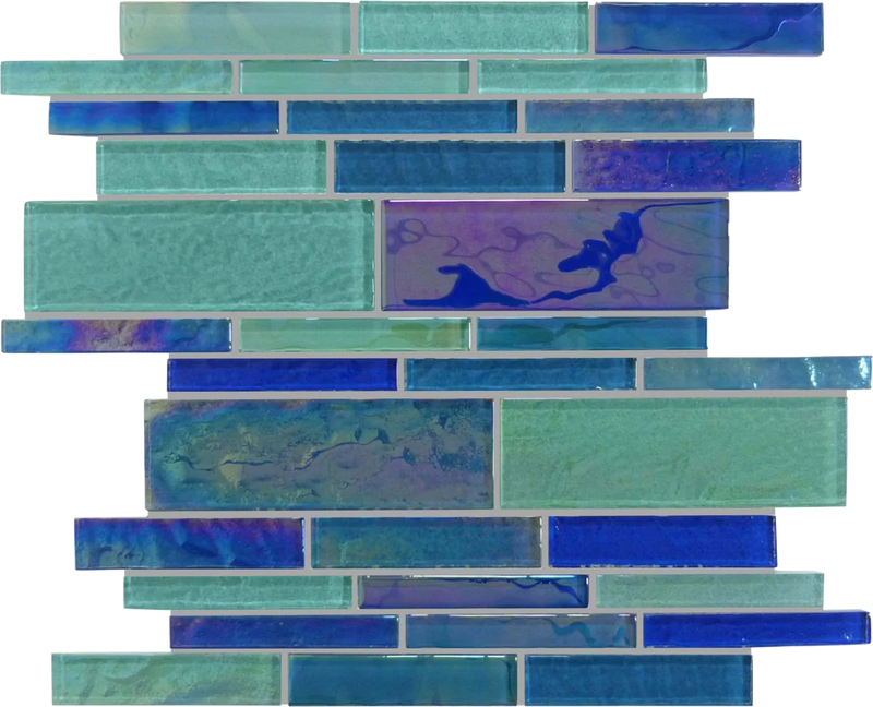 Treasure Blendstone Irregular Random Glass Mosaic Tile