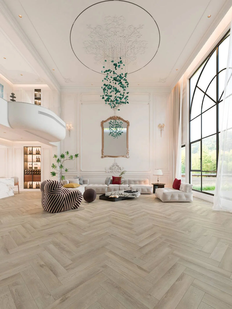 Treasure Lakes Herringbone Berryessa 5x25 7mm 20mil EIR w/EVA Foam SPC Core Vinyl Plank Flooring