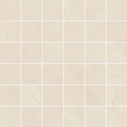 Trilogy Moon Beige 2x2 Soft Marble Look Porcelain Mosaic