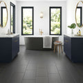 Trinity Lux Graphite 12x24 Porcelain Tile — Bathroom floor