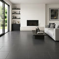 Trinity Lux Graphite 12x24 Porcelain Tile — Living Room floor
