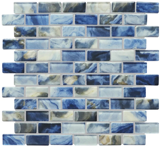 Tropical Aruba 12 1x2 Glass Mosaic Tile