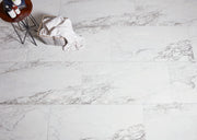 Tru Marmi Arabescato 4 Inch Hexagon Matte Porcelain Mosaic