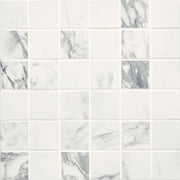 Tru Marmi Arabescato 4 Inch Hexagon Matte Porcelain Mosaic