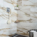 Tru Marmi Gold 1/2x12 Pencil Bullnose Polished Marble Look Porcelain Trim